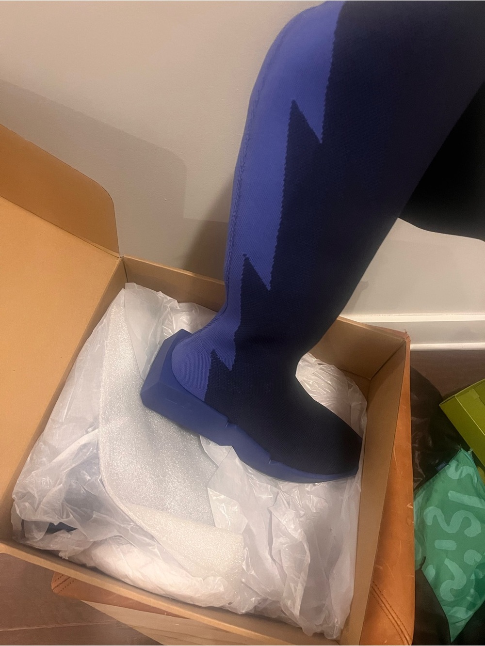 United Nude Royal Blue & Navy Over-the-Knee Sock Boots